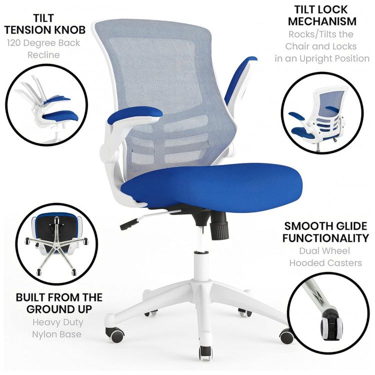 Cadeira-de-Escritorio-Ergonomica-Giratoria-com-Encosto-foto-4