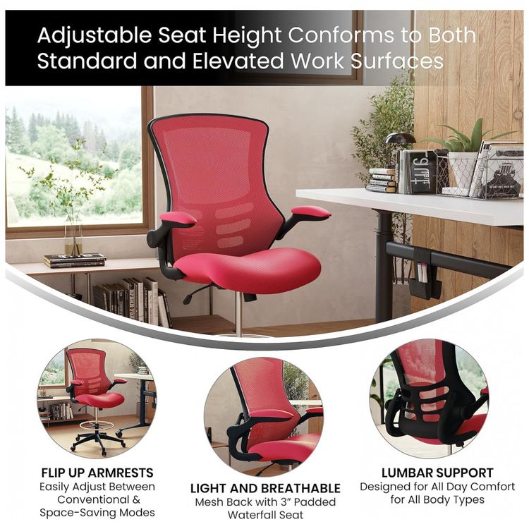 Cadeira-de-Escritorio-Ergonomica-Giratoria-com-Encosto-foto-3