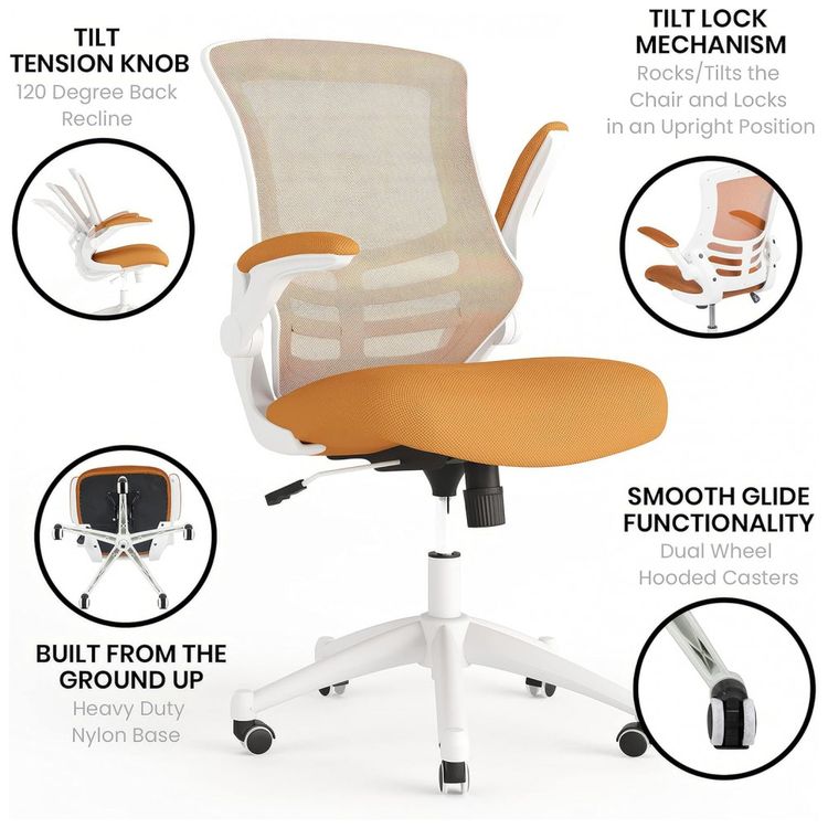 Cadeira-de-Escritorio-Ergonomica-Giratoria-com-Encosto-foto-4