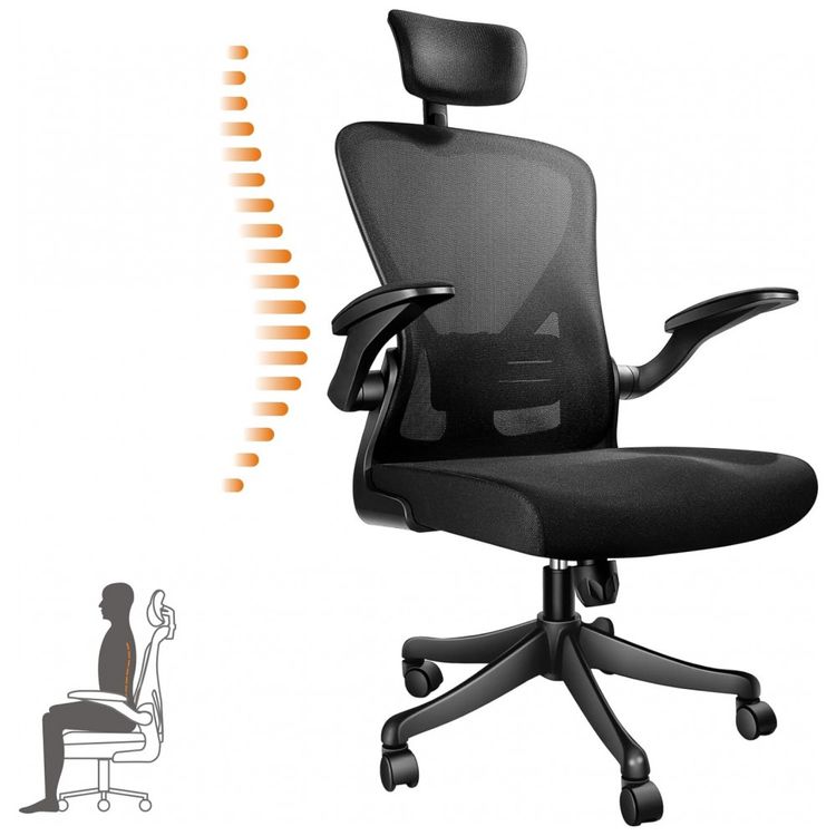 Cadeira-de-Escritorio-Ergonomica-Giratoria-com-Apoio-de-foto-0