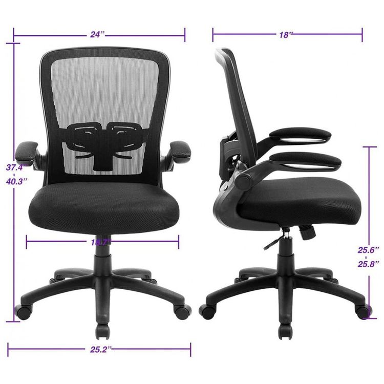 Cadeira-de-Escritorio-Ergonomica-Giratoria-com-Suporte-foto-1