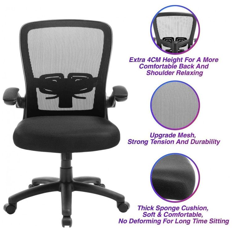 Cadeira-de-Escritorio-Ergonomica-Giratoria-com-Suporte-foto-3