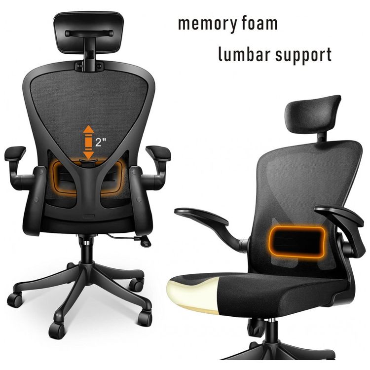 Cadeira-de-Escritorio-Ergonomica-Giratoria-com-Apoio-de-foto-3