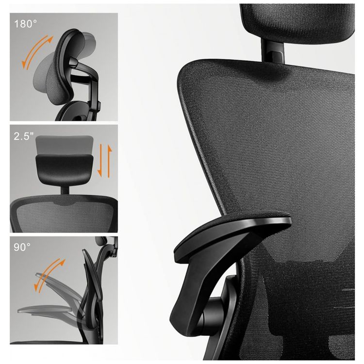Cadeira-de-Escritorio-Ergonomica-Giratoria-com-Apoio-de-foto-4