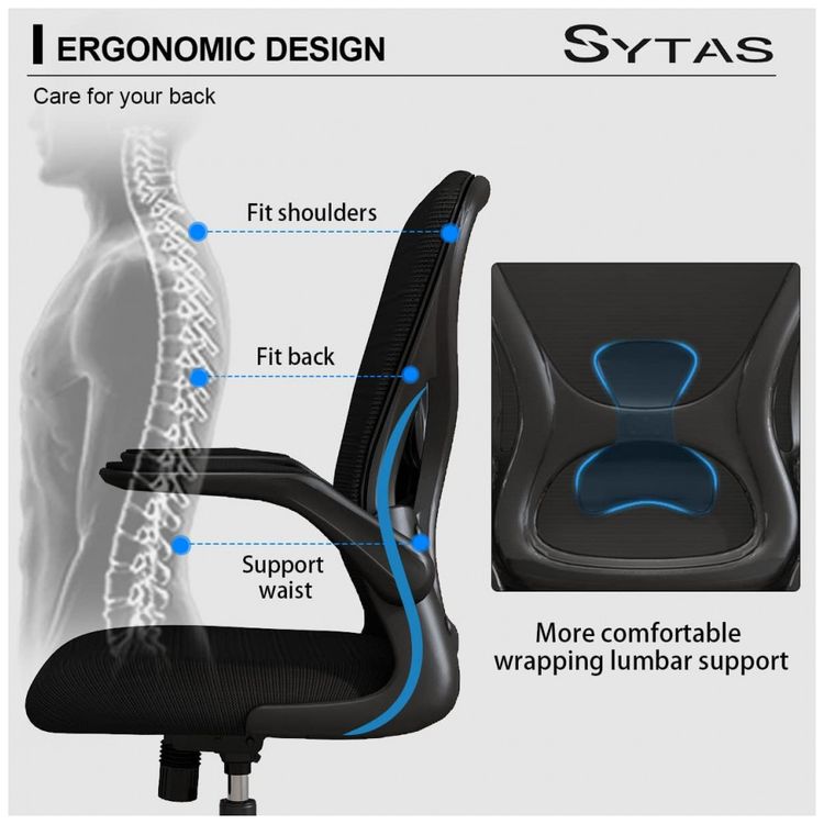 Cadeira-de-Escritorio-Ergonomica-Giratoria-com-Suporte-foto-2