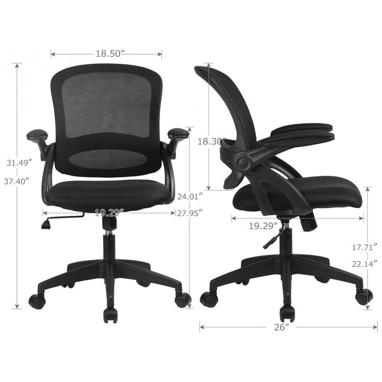 Cadeira-de-Escritorio-Ergonomica-Giratoria-com-Suporte-foto-1