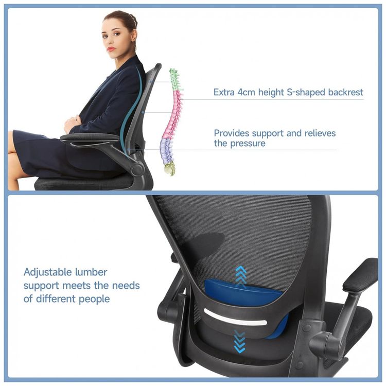 Cadeira-de-Escritorio-Ergonomica-Giratoria-com-Suporte-foto-2