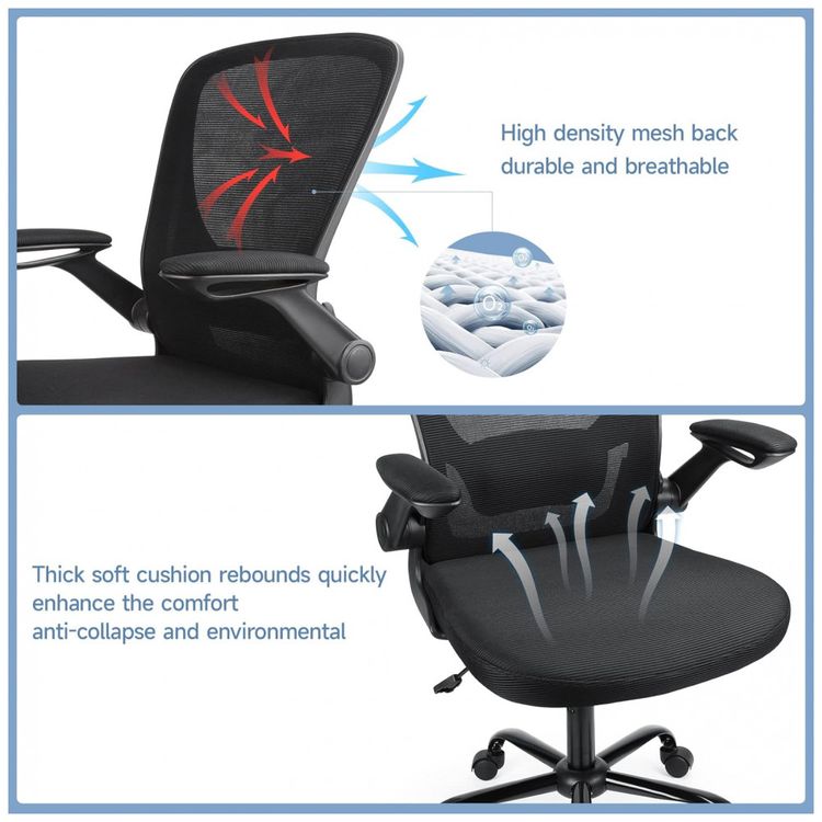 Cadeira-de-Escritorio-Ergonomica-Giratoria-com-Suporte-foto-4