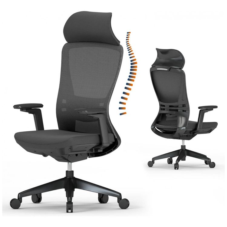 Cadeira-de-Escritorio-Ergonomica-Giratoria-com-Apoio-de-foto-0