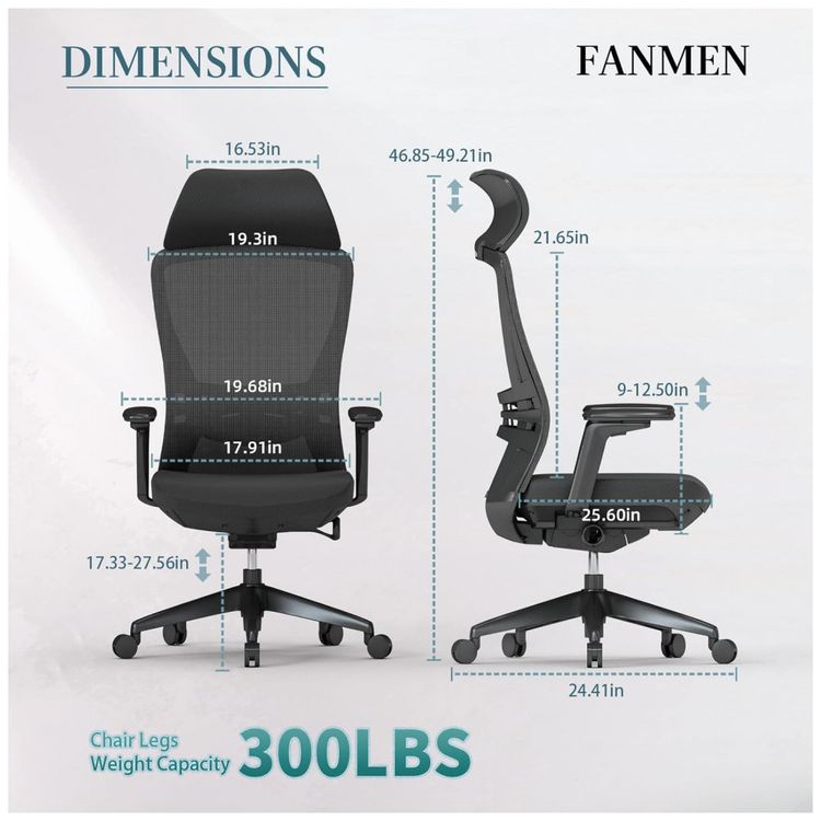Cadeira-de-Escritorio-Ergonomica-Giratoria-com-Apoio-de-foto-1