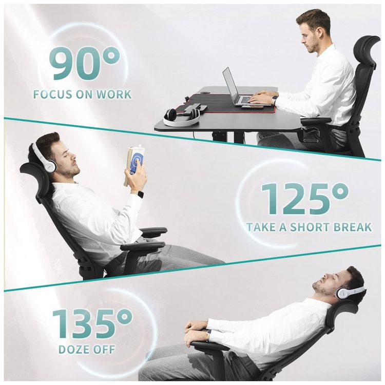 Cadeira-de-Escritorio-Ergonomica-Giratoria-com-Apoio-de-foto-5