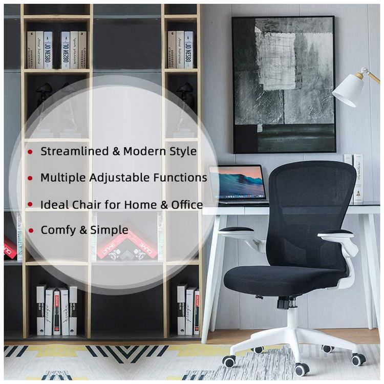 Cadeira-de-Escritorio-Ergonomica-Giratoria-com-Suporte-foto-1