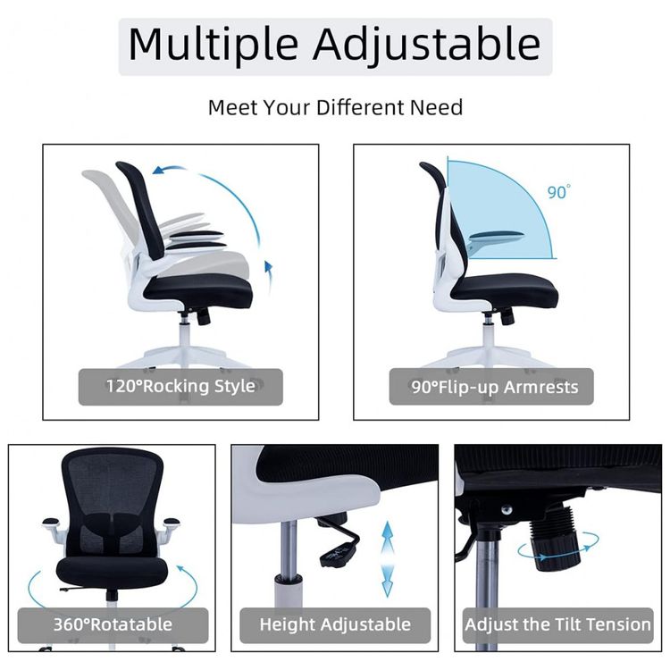 Cadeira-de-Escritorio-Ergonomica-Giratoria-com-Suporte-foto-4