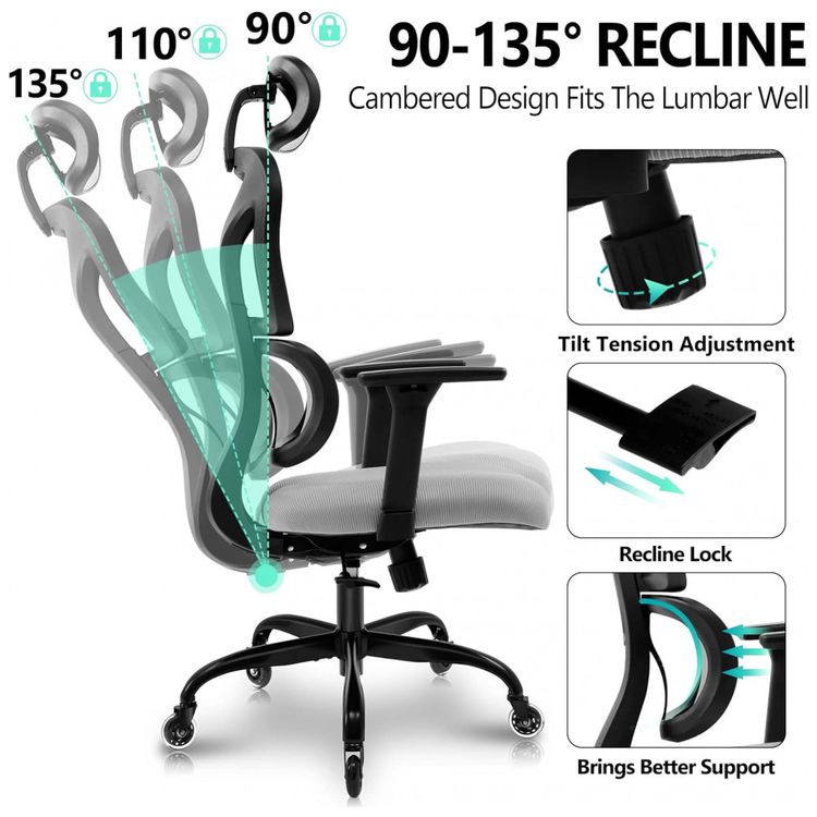 Cadeira-de-Escritorio-Ergonomica-Giratoria-com-Apoio-de-foto-4