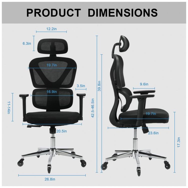 Cadeira-de-Escritorio-Ergonomica-Giratoria-com-Apoio-de-foto-1