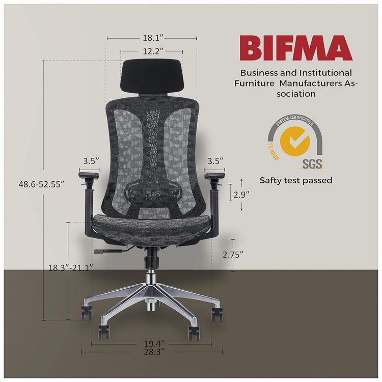 Cadeira-de-Escritorio-Ergonomica-Giratoria-com-Apoio-de-foto-1