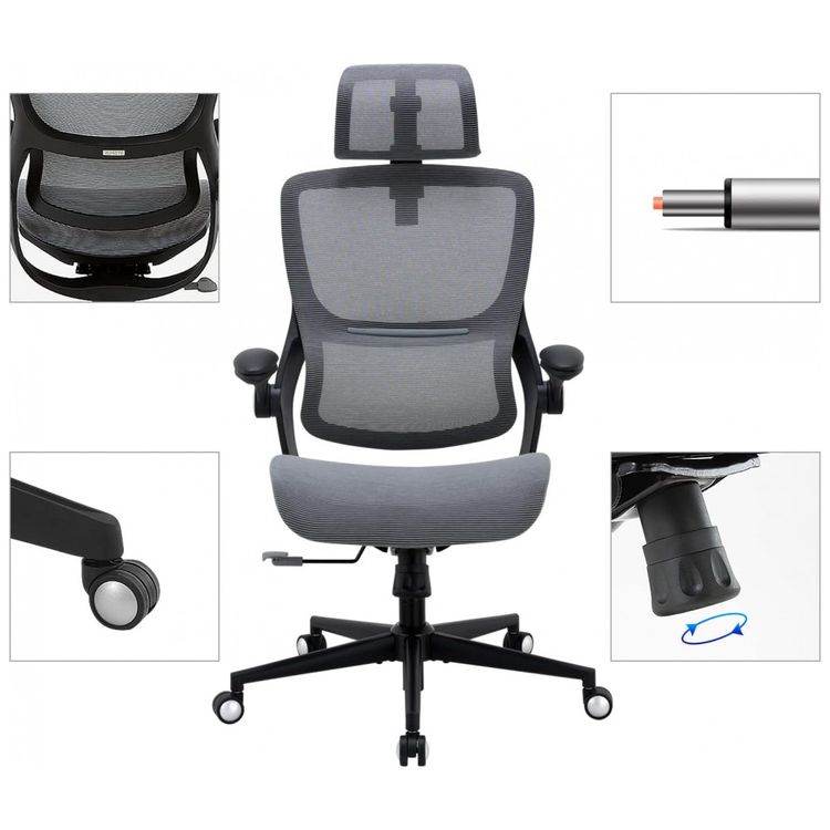 Cadeira-de-Escritorio-Ergonomica-Giratoria-com-Apoio-de-foto-2