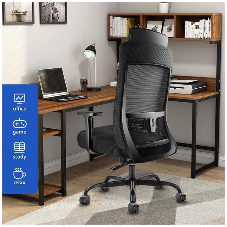 Cadeira-de-Escritorio-Ergonomica-Giratoria-com-Apoio-de-foto-1