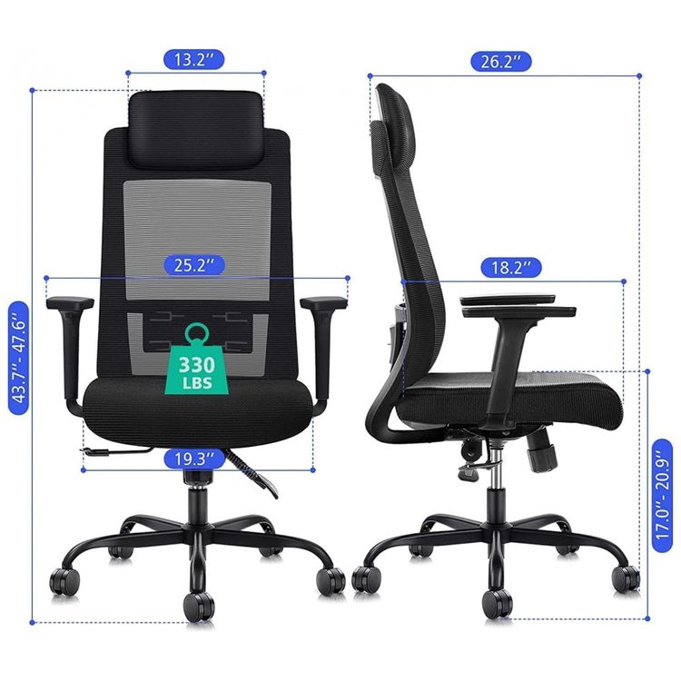 Cadeira-de-Escritorio-Ergonomica-Giratoria-com-Apoio-de-foto-2
