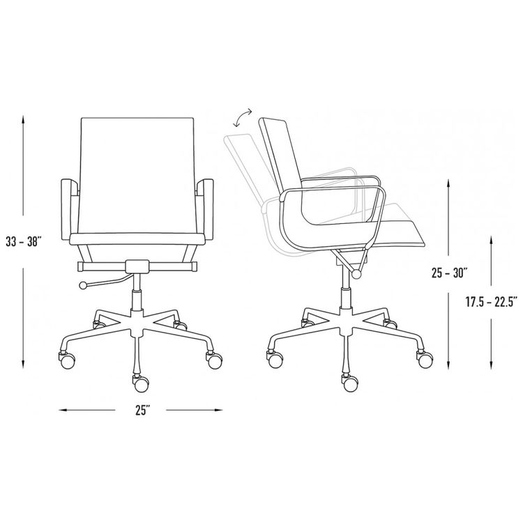 SOHO-Cadeira-de-Escritorio-Ergonomica-Giratoria-com-Encosto-foto-2