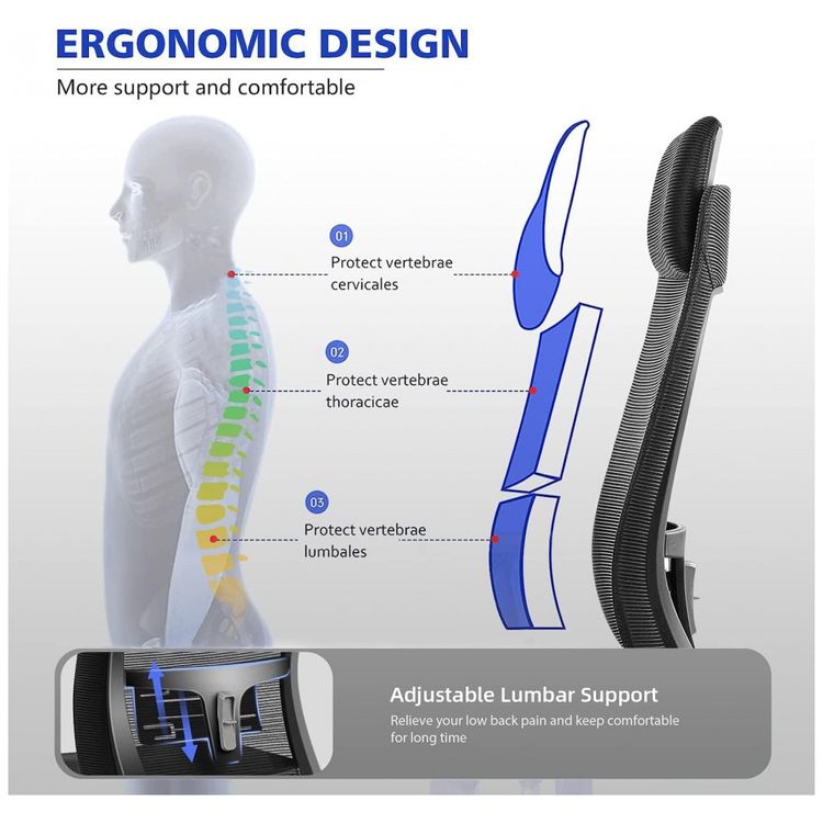 Cadeira-de-Escritorio-Ergonomica-Giratoria-com-Apoio-de-foto-3