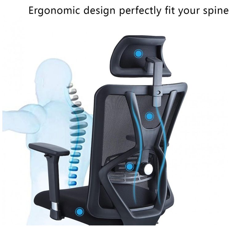 Cadeira-de-Escritorio-Ergonomica-Giratoria-com-Apoio-de-foto-5