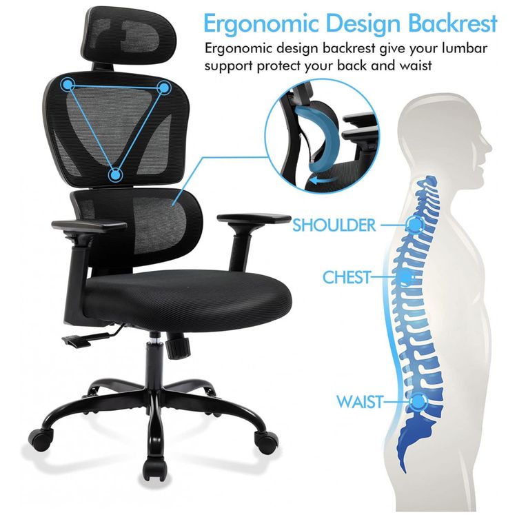 Cadeira-de-Escritorio-Ergonomica-Giratoria-com-Apoio-de-foto-4