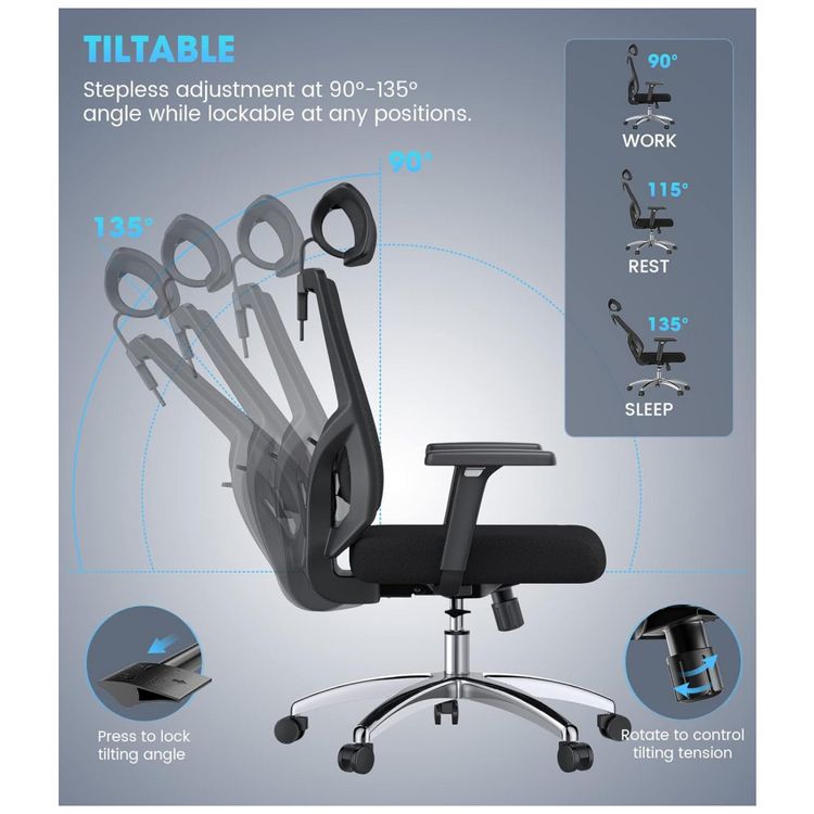 Cadeira-de-Escritorio-Ergonomica-Giratoria-com-Apoio-de-foto-5