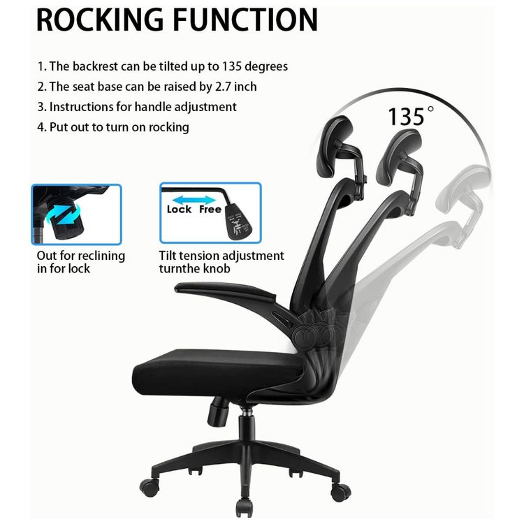 Cadeira-de-Escritorio-Ergonomica-Giratoria-com-Encosto-foto-4