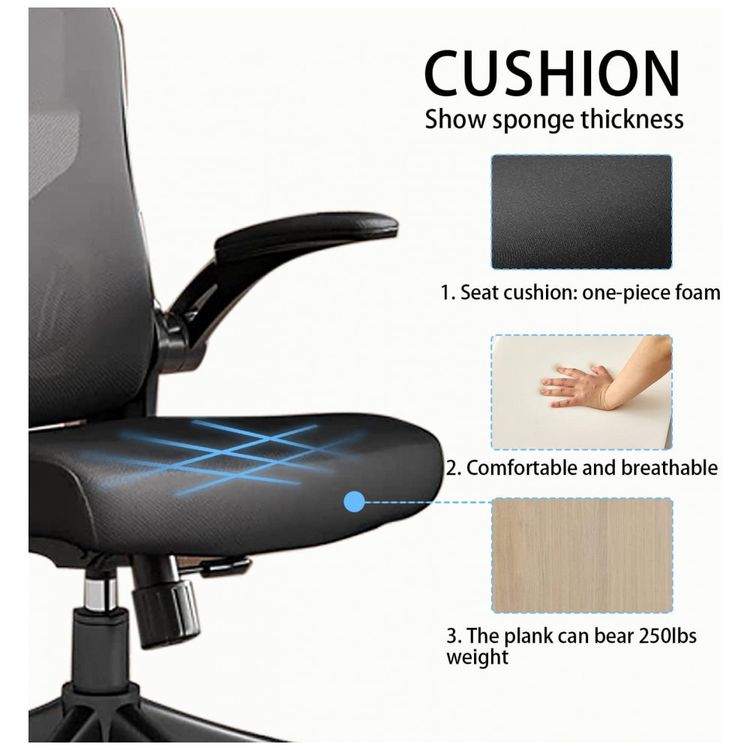 Cadeira-de-Escritorio-Ergonomica-Giratoria-com-Encosto-foto-5