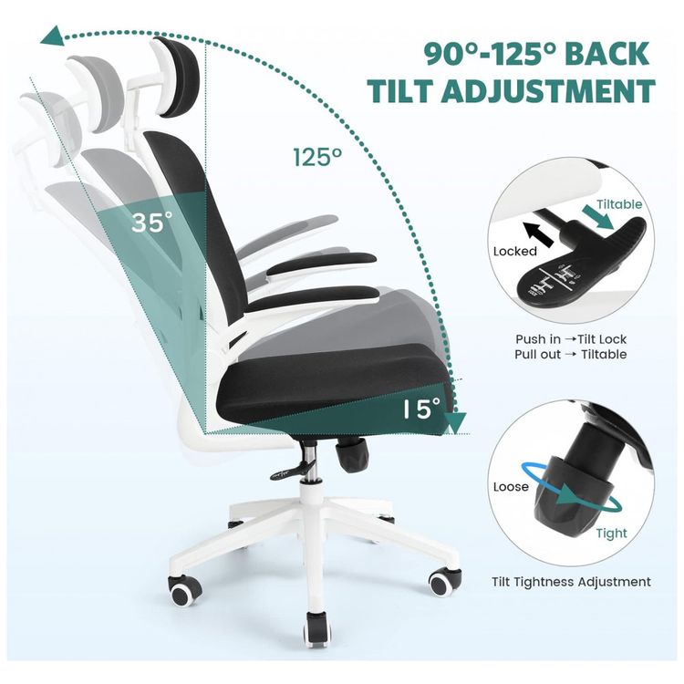 Cadeira-de-Escritorio-Ergonomica-Giratoria-com-Apoio-de-foto-4