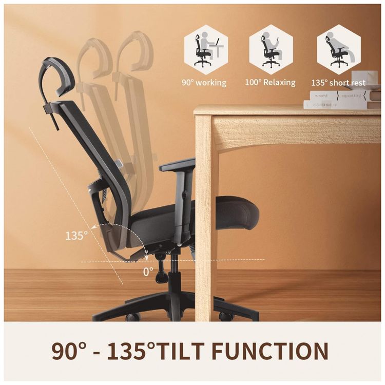 Cadeira-de-Escritorio-Ergonomica-Giratoria-com-Apoio-de-foto-5