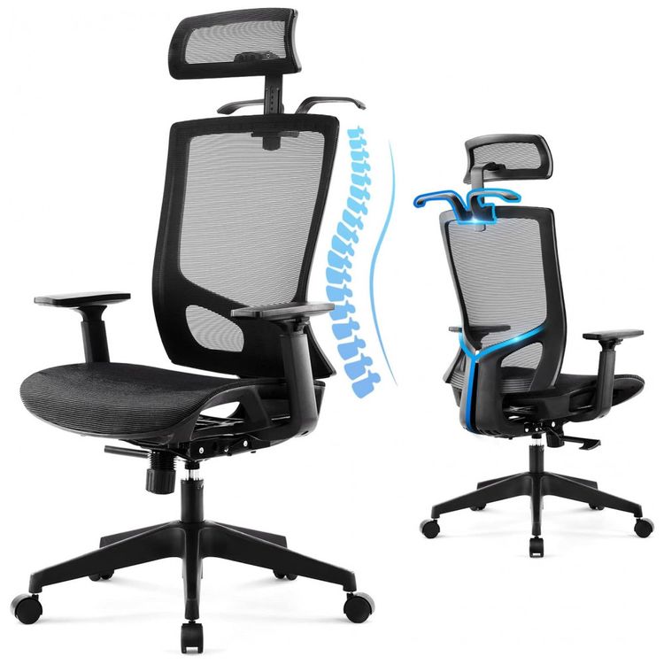 Cadeira-de-Escritorio-Ergonomica-Giratoria-com-Apoio-de-foto-0