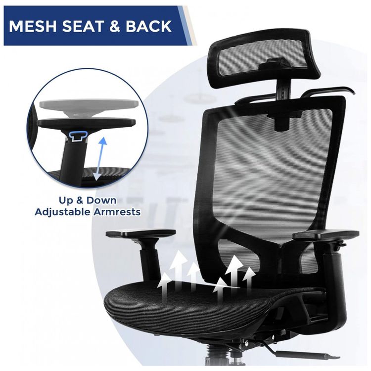 Cadeira-de-Escritorio-Ergonomica-Giratoria-com-Apoio-de-foto-4