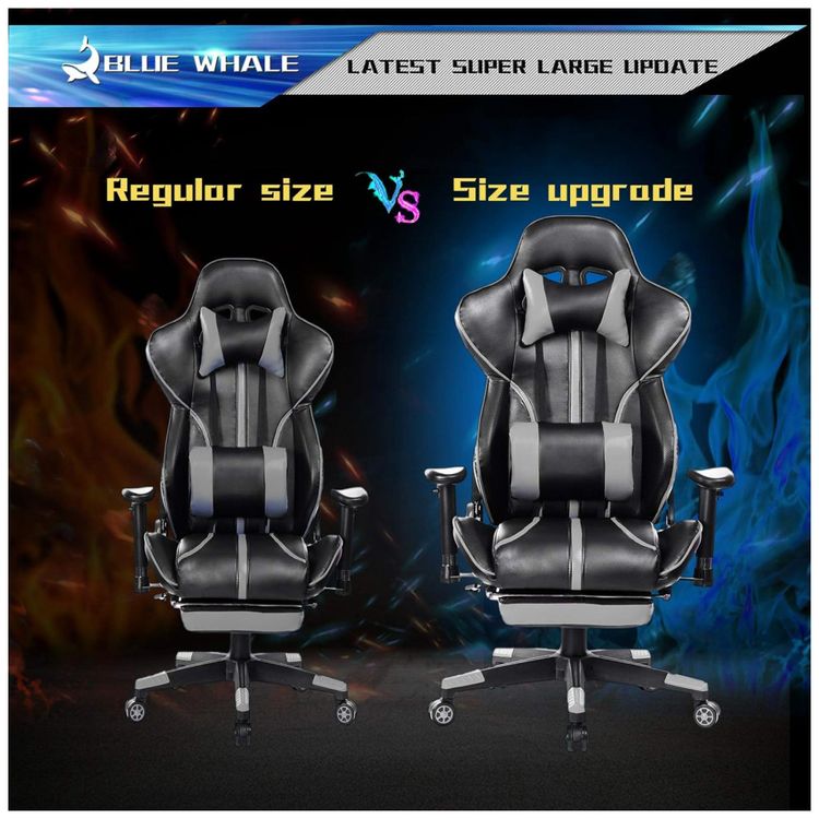 Cadeira-Gamer-Reclinavel-e-Giratoria-com-Apoio-Lombar-e-foto-4