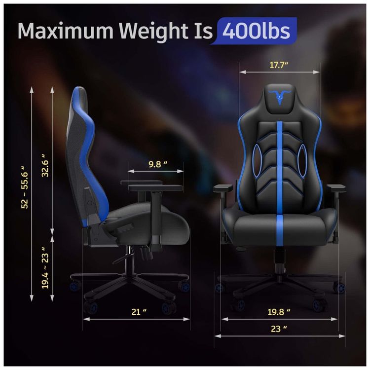 Cadeira-Gamer-Reclinavel-e-Giratoria-com-Apoio-Lombar-e-foto-1