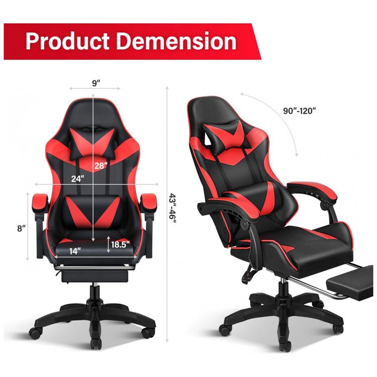 YSSOA-Cadeira-Gamer-Reclinavel-e-Giratoria-com-Apoio-Lombar-foto-5