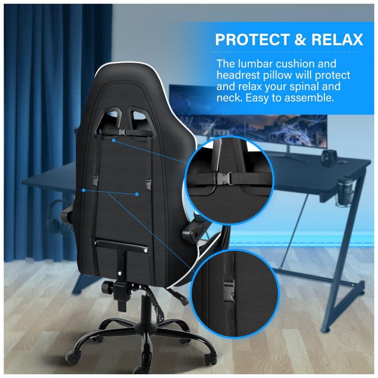 Cadeira-Gamer-Reclinavel-e-Giratoria-com-Apoio-Lombar-e-foto-3