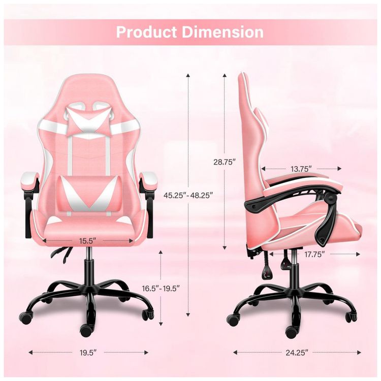 Cadeira-Gamer-Ergonomica-Reclinavel-e-Giratoria-com-Apoio-foto-4