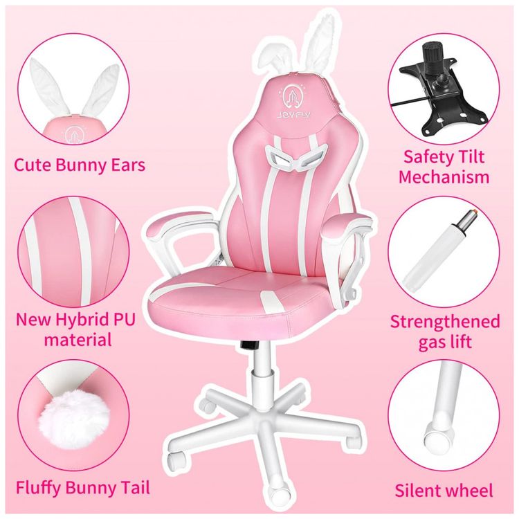 Cadeira-Gamer-Ergonomica-Giratoria-com-Suporte-Lombar-e-foto-1