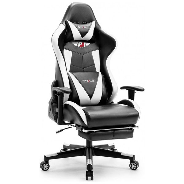 Cadeira-Gamer-Ergonomica-Giratoria-com-Suporte-Lombar-e-foto-0