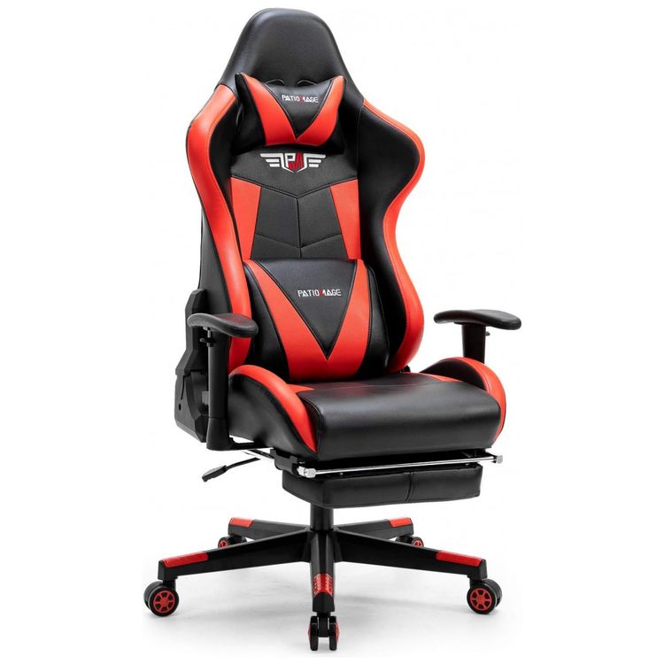 Cadeira-Gamer-Ergonomica-Giratoria-com-Suporte-Lombar-e-foto-0