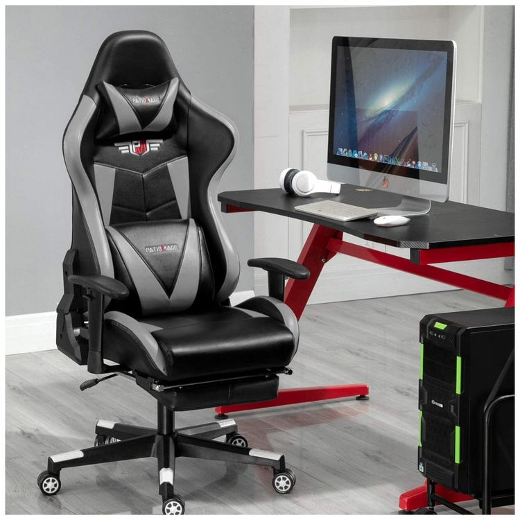 Cadeira-Gamer-Ergonomica-Giratoria-com-Suporte-Lombar-e-foto-4
