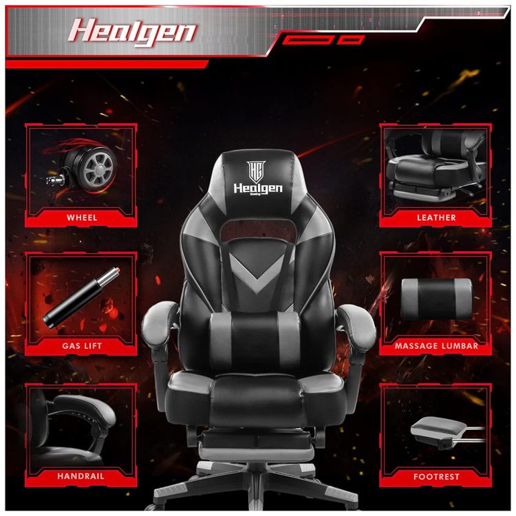 Cadeira-Gamer-Ergonomica-Reclinavel-e-Giratoria-com-Apoio-foto-4
