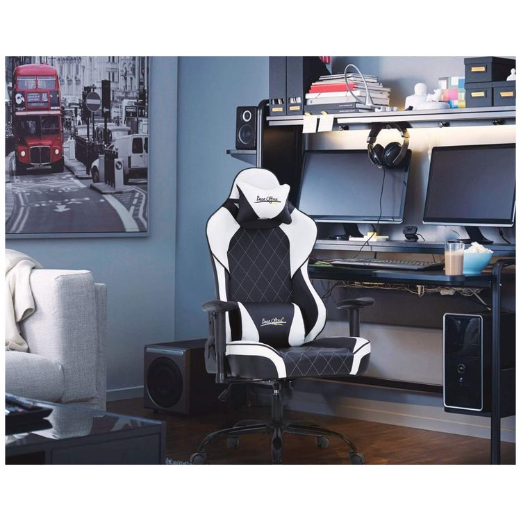 Cadeira-Gamer-Reclinavel-e-Giratoria-com-Apoio-Lombar-e-foto-5