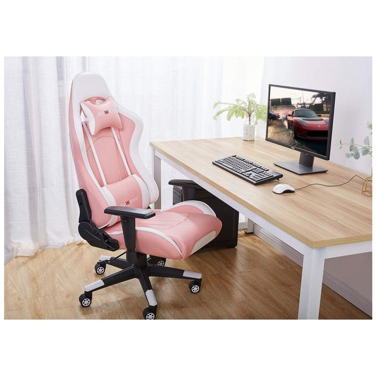 Cadeira-Gamer-Ergonomica-Reclinavel-e-Giratoria-com-Apoio-foto-1