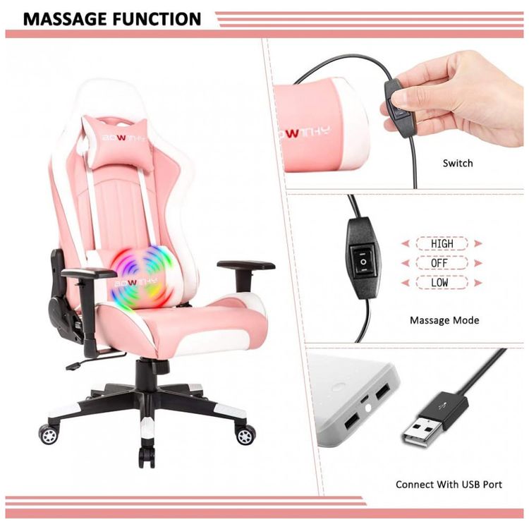 Cadeira-Gamer-Ergonomica-Reclinavel-e-Giratoria-com-Apoio-foto-2