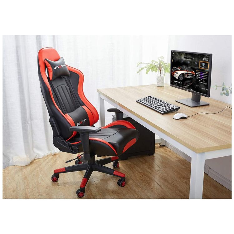 Cadeira-Gamer-Reclinavel-e-Giratoria-com-Apoio-Lombar-e-foto-1