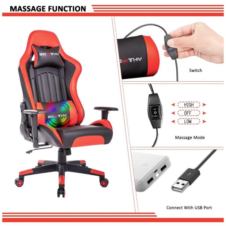 Cadeira-Gamer-Reclinavel-e-Giratoria-com-Apoio-Lombar-e-foto-3