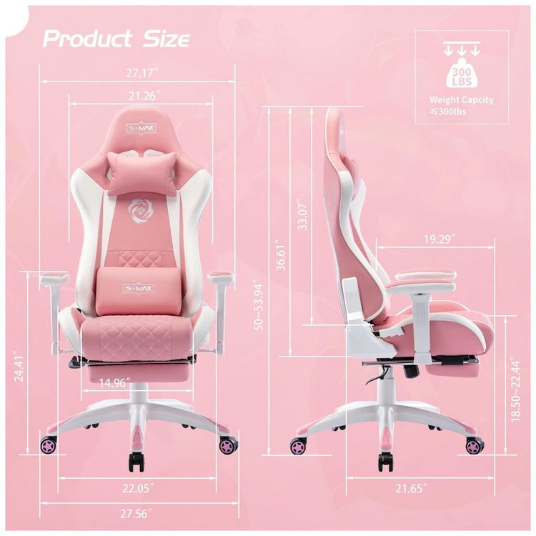 Cadeira-Gamer-Reclinavel-e-Giratoria-com-Apoio-3D-Lombar-e-foto-1